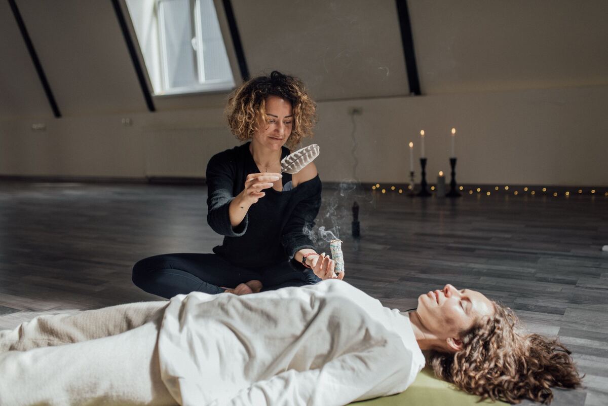 Sessão com cromoterapia